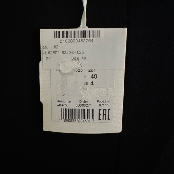 Peserico Black V-Neck Dress size 40 NWT - Picture 7 of 7